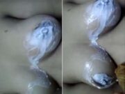 Cute Desi Girl Showing Her Boobs and Bathing Part 1
