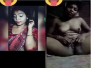 Desi Boudi Showing Boobs and Pussy to Lover on Video call