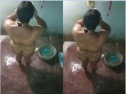 Today Exclusive- Desi Telugu Bhabhi Bathing Capture By Hidden Cam Part 1