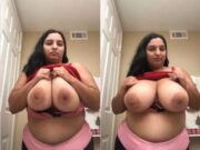 Sexy NRI girl Showing Her Big Boobs