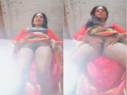 Desi Village Bhabhi Showing Her Boobs and Pussy