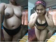 Indian Girl Pressing Her Boobs