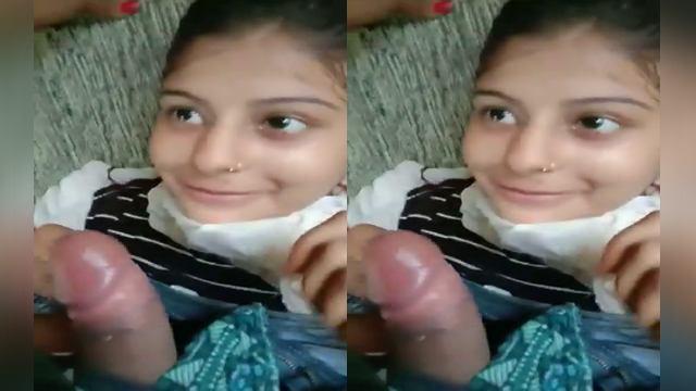 Cute Girlfriend hot blowjob mms video