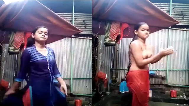 Bangladeshi Beautiful Cute Village Girl Bathing Video For Lover