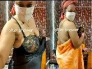 Today Exclusive- Bhabhi Wearing Cloths After Shower