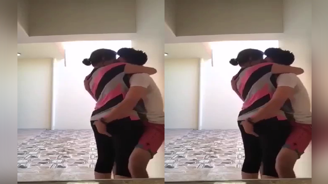Horny couple standing fuck