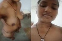Today Exclusive –Desi Girl Bathing and Fucking Part 3
