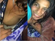 Today Exclusive – Cute Desi Girl Boob Video Record By Lover