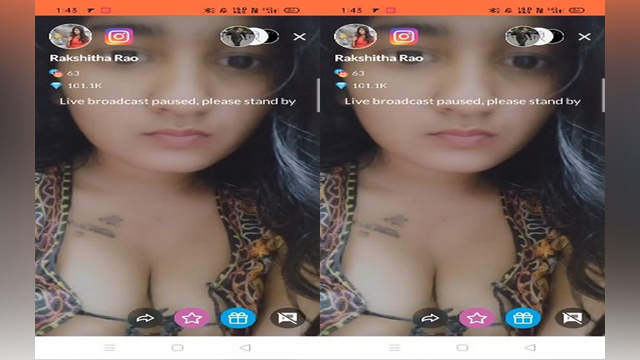 Rakshita rao Cleavage in Tango Live