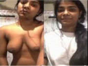 Today Exclusive –Sexy Indian Girl Shows Her Boobs To lover On Video Call