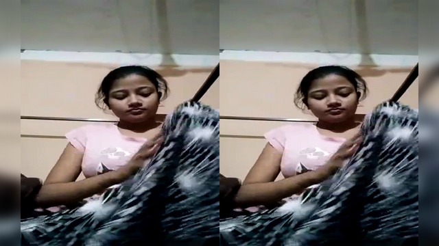 Cute girl making video for lover