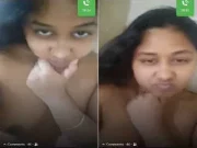 Today Exclusive –Cute Shy Desi Girl Shows Boobs on Vc