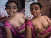 Today Exclusive –Cute Desi Girl Shows Her Boobs Part 2