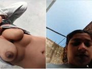Today Exclusive – Horny Village Bhabhi Shows her Boobs and Pussy Part 2