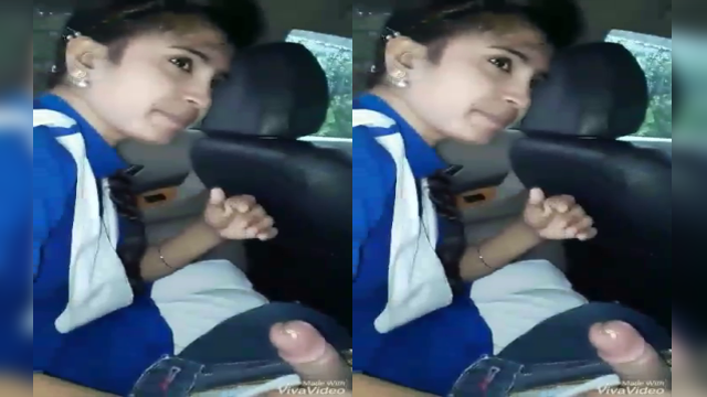 School Girl Sucking Boyfriend Cock In Car