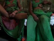 Today Exclusive – Horny Village Bhabhi Shows Boobs and Masturbating