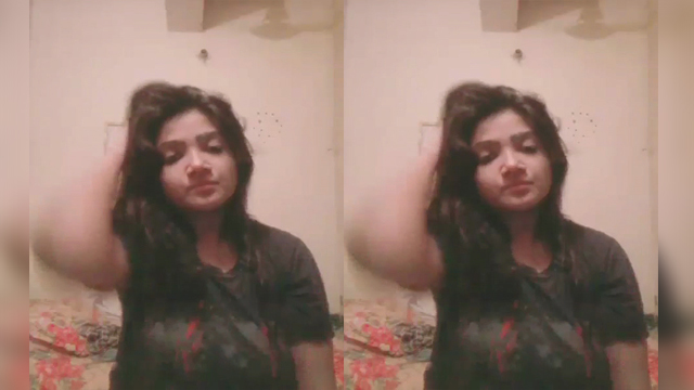 Beautiful girl making video for lover