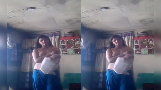 Village girl making video for lover