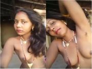 Today Exclusive -Desi Village Wife Shows Boobs and Pussy