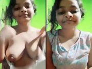 Today Exclusive -Cute Indian Girl Shows her Boobs