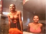 Today Exclusive -Desi Village Girl Shows her Boobs