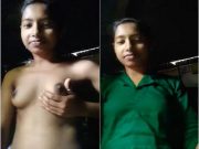 Today Exclusive -Desi Village Girl Shows her Boobs and Pussy