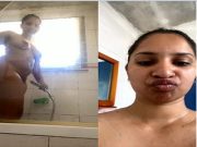 Today Exclusive -Desi girl Record her Bathing Video For Lover
