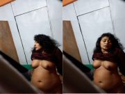 Today Exclusive -Sexy Bhabhi Boobs Pressing Record in hidden Cam