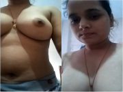 Today Exclusive -Sexy Desi Girl Shows her Milky Boobs part 5