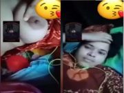 Today Exclusive -Desi Village Girl Shows her Boobs On vc