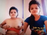 Today Exclusive -Cute Desi girl Shows her Boobs and Pussy