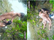 Today Exclusive -Desi Girl Sudipa Having Sex in the Waterfall and Gets Cum in her Mouth