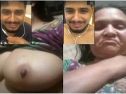 Today Exclusive- Desi Aunty Shows her Boobs on VC