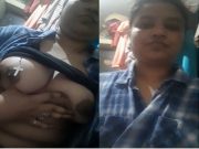 Today Exclusive- Sexy Desi Girl Shows her Boobs