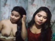 Today Exclusive- Desi Bangla Girl Shows her Boobs