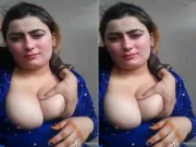 Today Exclusive- Paki Girl Shows Her Boobs and Boobs Sucking By lover Part 2