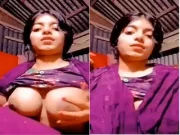 Today Exclusive- Horny Bangla Village Girl Shows Her Boobs and Pussy part 2