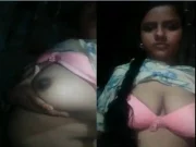 Today Exclusive-Cute Bangla Girl Shows her Boob and Fingering
