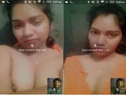 Today Exclusive-Desi Telugu Girl Shows Her Boobs on VC