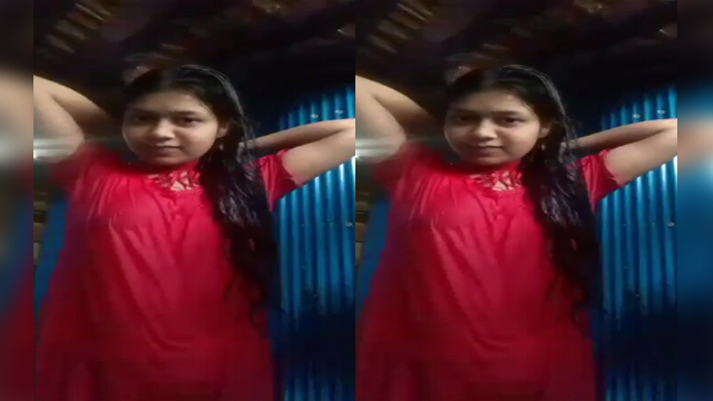 Cute Bd Girl Changing After Bath