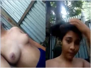 Today Exclusive- Desi Village Girl Shows her Boobs and Pussy
