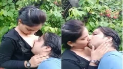 Today Exclusive- Desi Lover OutDoor Romance and Boobs Sucking