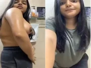 Today Exclusive-Super Hot Desi girl Shows her Big Boobs
