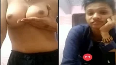 Today Exclusive- Cute Desi girl Shows Her Boobs on VC Part 3