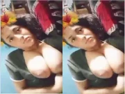 Today Exclusive- Cute Bangla Girl Play with her Boobs part 4