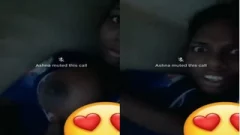 Tamil Girl Shows her Boobs on VC