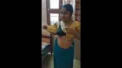 Mallu Wife Strip Her Cloths and Boobs Sucking