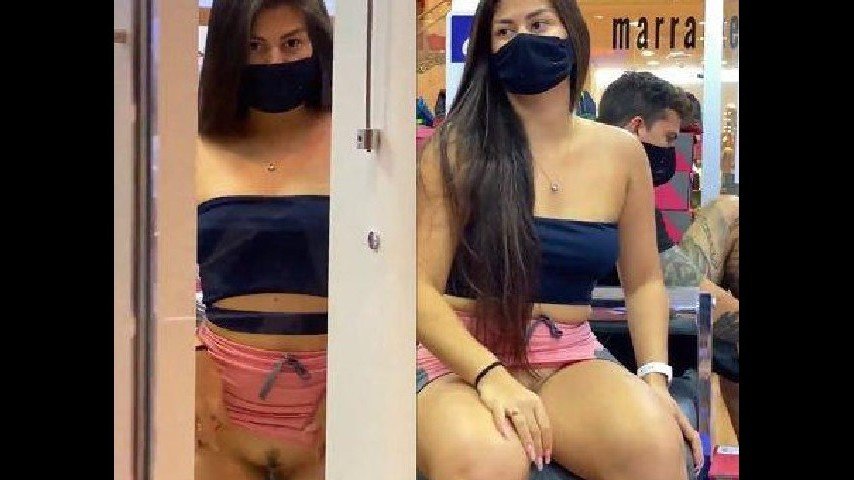 Showing the pussy to the shoe salesman