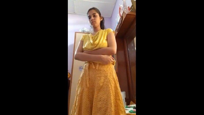 Cute Girl Records Herself Dressing & Showing Her Boobs