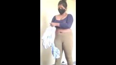 Hot Mallu Girl Shaking Huge Boobs while Cleaning Room